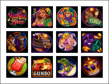 free Mardi Gras Fever slot game symbols