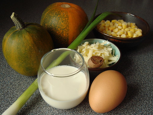 Roasted Corn Pudding In Gem Squash: Ingredients