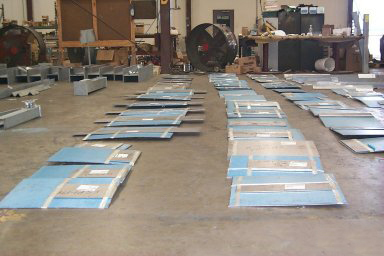 PTFE, 25% Glass Filled, Slide Plates for a Chemical Plant in Texas