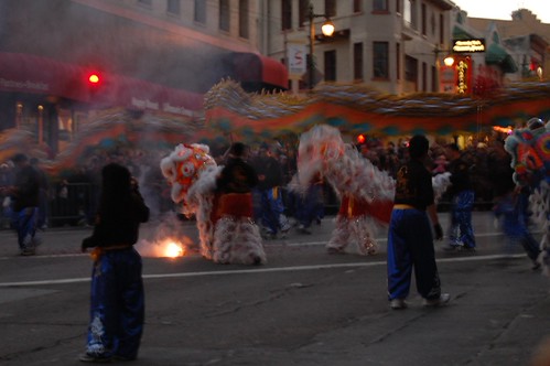 lions and dragons and firecrackers