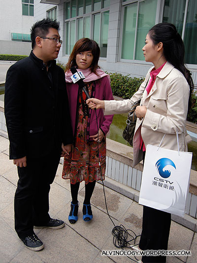 Interview with CSTV in Shantou, China