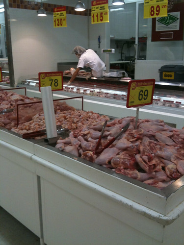 Raw chicken in the supermarket