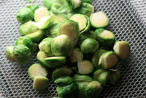 brussels sprouts, blanched