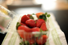 almond-lemon torte with fresh strawberries