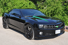 Black 2010 Camaro Gets Some Synergy Green Color • <a style="font-size:0.8em;" href="http://www.flickr.com/photos/85572005@N00/4644746737/" target="_blank">View on Flickr</a>