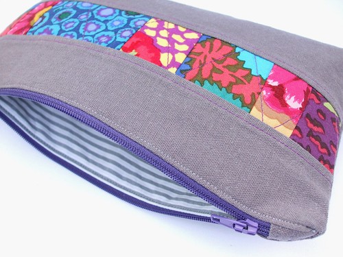 Mostly recycled zippered pouch