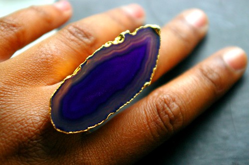 purple geode ring