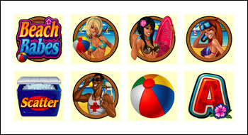 free Beach Babes slot game symbols
