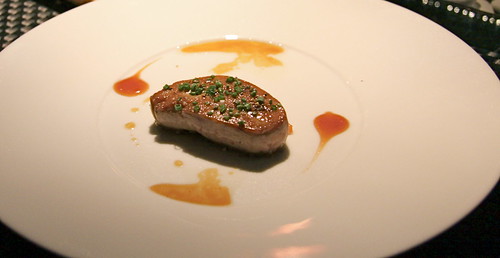 L'Atelier de Joël Robuchon - 4th course, Duck foie gras with kumquats