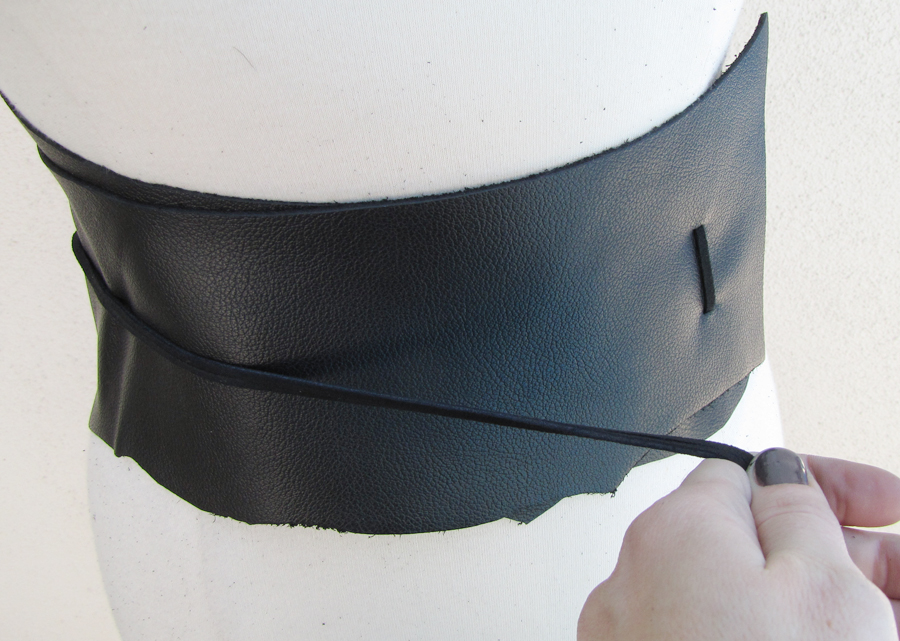 Leather Wrap Belt+Raw Edges+DIY-12