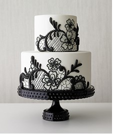 Black lace wedding cake - Best of wedding cakes 2009 - Real Simple Magazine