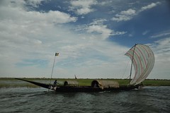 4c. Sail made from grain bags. Timbuktu to Ouagadougou 070
