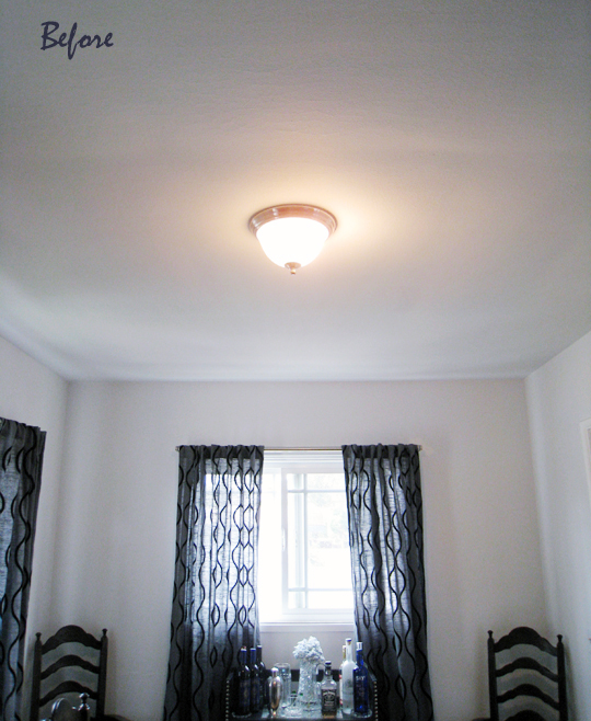 dining room ceiling fixture - before 