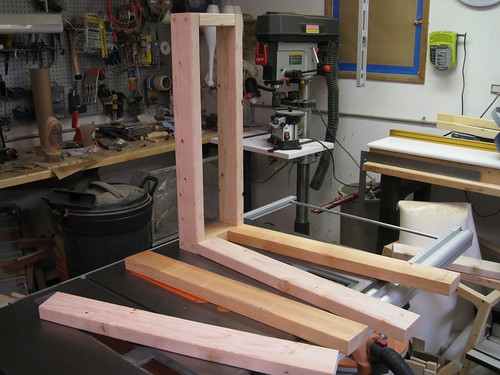 legs fitted to top frame