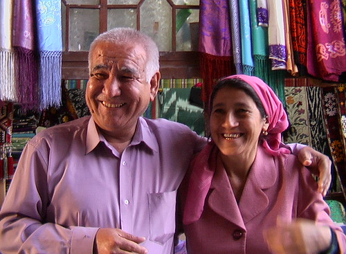 Uzbeki carpet sellers