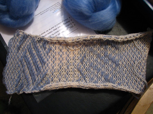 Pre-felted knit-weave sampler