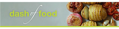 dash of food - website header design, photography