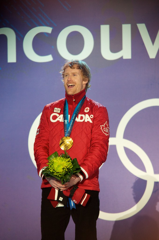 Jon Montgomery Singing O Canada after Receiving His Gold Medal