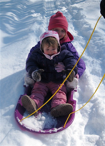 Sisters on Sled