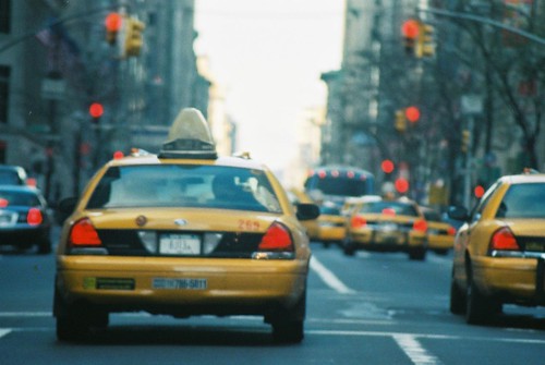 taxi in manhattan new york city usa