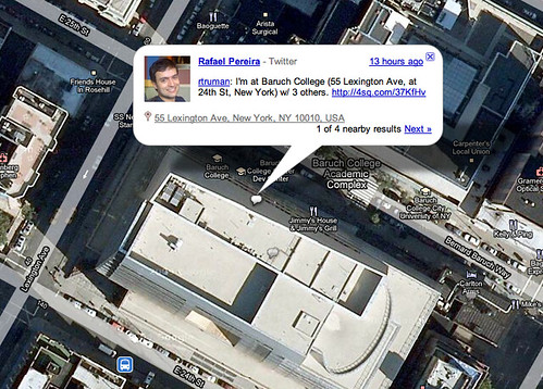 Google Buzz in Google Maps