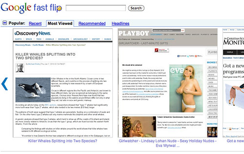 Playboy on Google Fast Flip