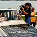 Solar powered car at Port Canaveral<br /><span style="font-size:0.8em;">WCPX / WKMG Pat Gibbons video tapes Solar Powered car race at Port Canaveral,  Paul, MacCready in red hat</span>