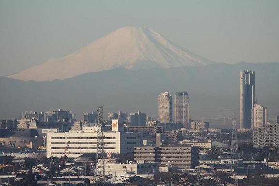 富士山はこんな感じです。夕方や明け方はも...
