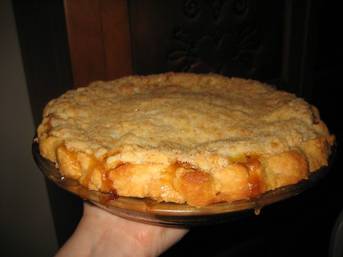 Apricot-Mango Pie with coconut topping