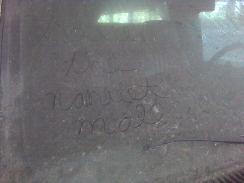 Save the Nanuet Mall reverse graffiti