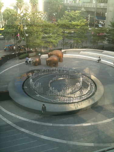 Elephants outside centralworld