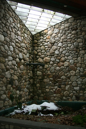 Stone work in the pool area