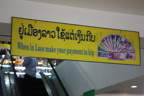 When in Laos make your payment in kip