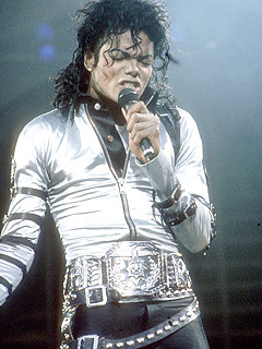 Michael Jackson BAD 1988 wearing silver