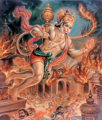 Hanuman burns Lanka