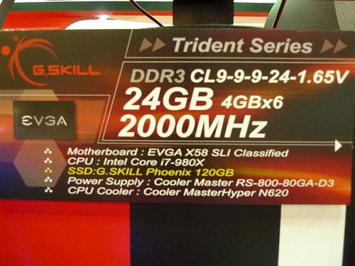 Trident-DDR3 2000MHz CL9 24GB(4GB*6) by G.Skill.com.