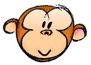 cartoon monkey face