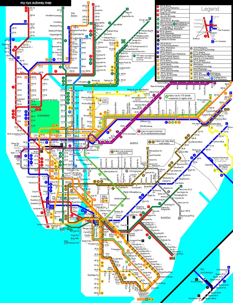 My newly made Map Page 3 New York City Subway NYC