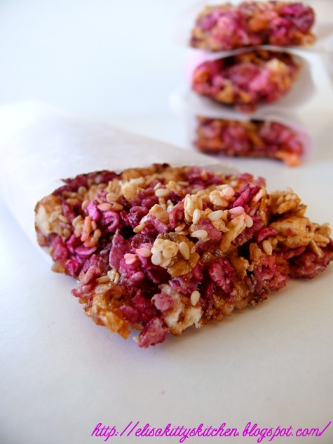 Crunchy berry granola bar