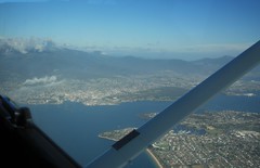 A view of Hobart from the air