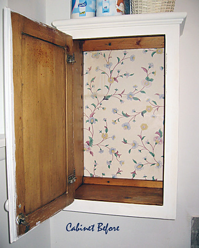 bathroom cabinet before