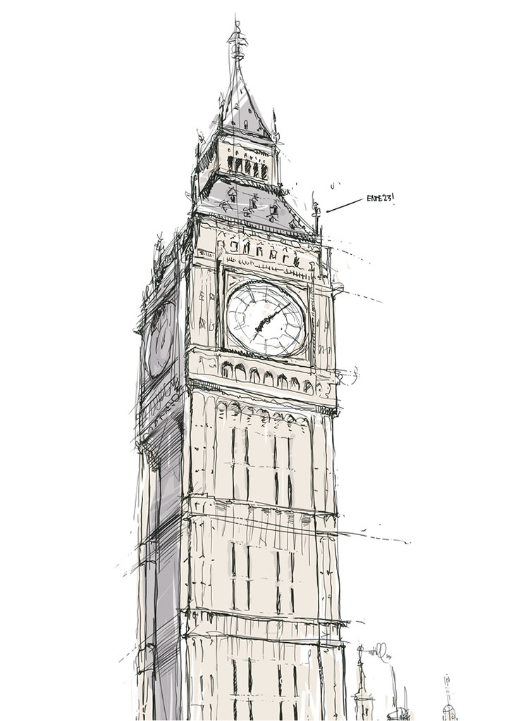 Рисунок биг. Биг-Бен (башня Елизаветы). Достопримечательности Англии часы Биг Бен. Башня Биг Бен в Лондоне схема. Башня Биг Бен чертеж.