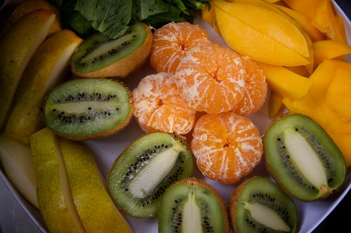 kiwi orange pear mango basil juice