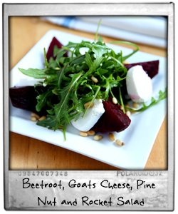 Beetroot, Goats Cheese, Pine Nut and Rocket Salad