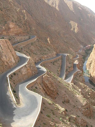 Mountain road at Dades valley