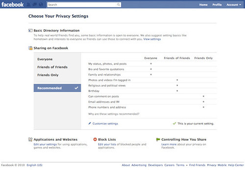 Facebook Privacy Controls
