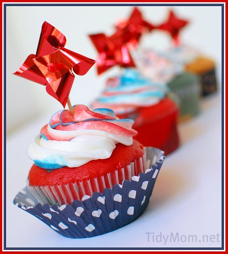 4th of July Patriotic cupcakes