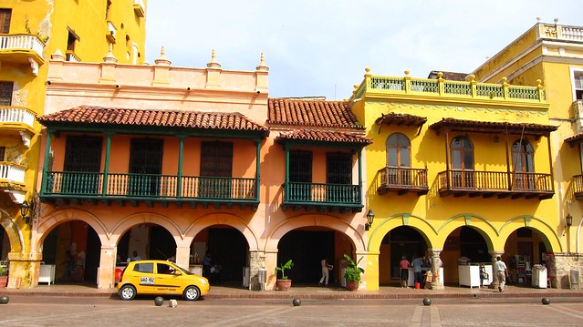 A Colombian taxi awaits its next customer in Cartagena.