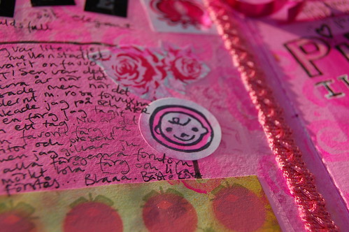 Monochromatic Pink Art Journal Page | iHanna's BlogiHanna's Blog