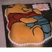 Christening cake in the shape of Winnie the Pooh to celebrate a christening.